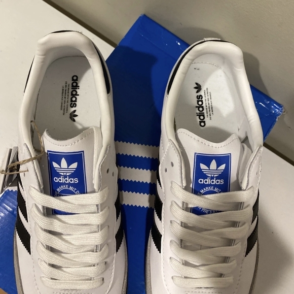 adidas Samba White and Black Athletic Shoes - Picture 4 of 4